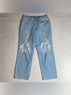 Universal thread Busted knees ankle Jeans Cropped Size 10 / 30 High Waist